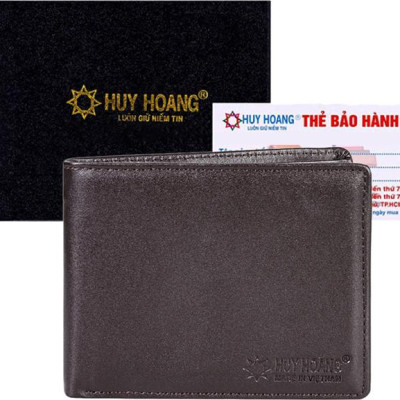 Ví Nam Da Bò Huy Hoàng HT2103 (12.5 x 9.5 cm) - Nâu