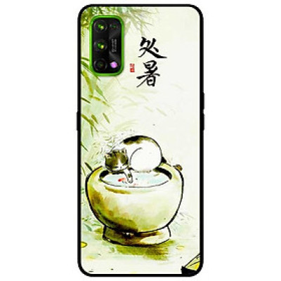 Ốp lưng dành cho Realme 7 Pro mẫu Mèo Chậu Nước