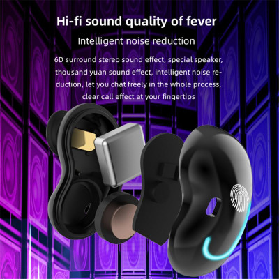 CINCATDY Tai Nghe Gaming True Wireless Earbuds Headphone Bluetooth V5.0 Phiên Bản Nâng Cấp Headset Dock Sạc có Led Báo Pin Kép S6 SE