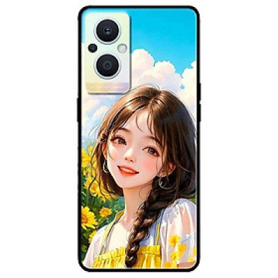 Ốp lưng cho Oppo Reno 2Z - 2F - 6Z - 7Z 5G - 8Z 5G - 8T 4G - 8T 5G - A96 5G - Thiếu Nữ Hướng Dương - Hàng Chính Hãng