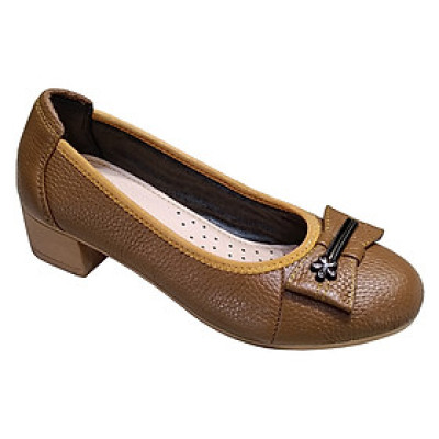 Giày Búp Bê Nữ Cao Gót HA NAM Da Bò Thật Thời Trang Cao Cấp 5cm GBBN20898