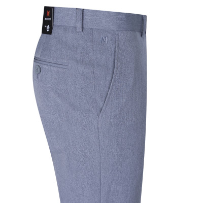 Quần tây nam không ply ống ôm xám trắng Khatoco Q1M578S0-CNGI220-2411-0