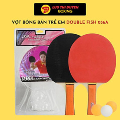 Vợt bóng bàn trẻ em Double fish 036A 2 vợt kèm 3 bóng