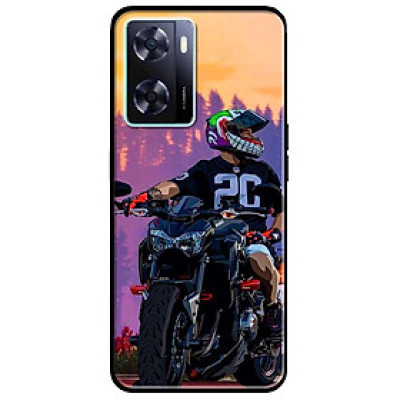 Ốp lưng cho Oppo A15 - A15s - A35 4G - A17 - A17K - A57 4G - A94 5G - A95 5G - Cậu Bé Mô Tô - Hàng Chính Hãng