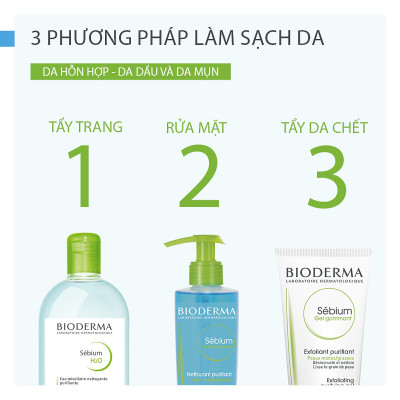 Nước Tẩy Trang Dành Cho Da Dầu Mụn BIODERMA Sébium H2O 500ml + Tặng 1 Móc Khóa Nhựa 2 Mặt