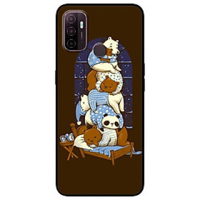 Ốp lưng dành cho Oppo A53 mẫu Gấu Xếp Chồng