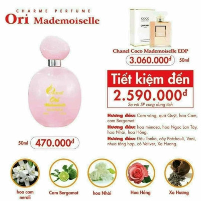 Nước Hoa Nữ chính hãng Charme Ori Mademoiselle 100ml