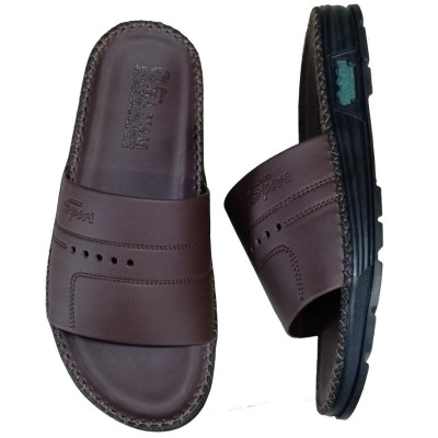 Dép Nam Da Bò HA NAM Đế Siêu Nhẹ Khâu Chỉ Toàn Bộ DNA22035