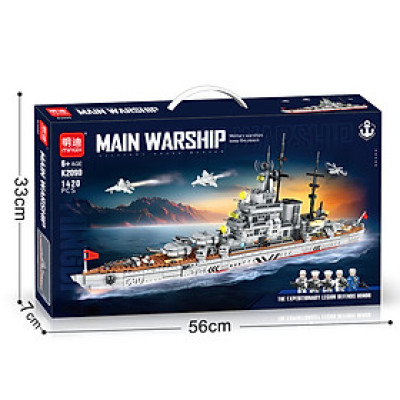 MINGDI - K2090 Lắp Ráp Tàu Chiến Quân Sự (1420 Chi Tiết)