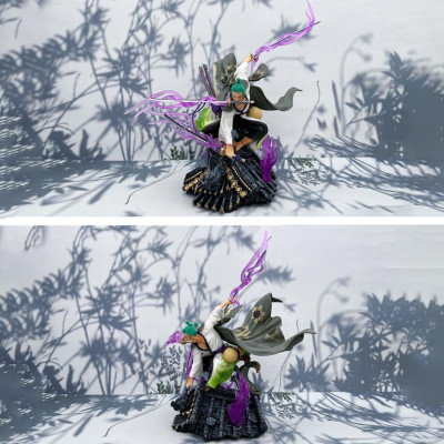 Mô Hình Zoro Wano 22cm Mái Nhà 3 Kiếm Mô hình One Piece Cao Cấp, Figure Mô Hình Anmie One Piece Luffy Vua Hải Tặc