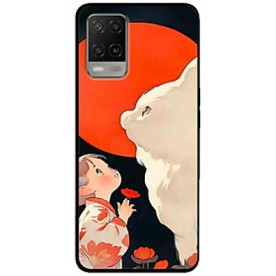 Ốp lưng cho Oppo A54 - A55 - A56 5G - A55s - A18 - A38 - A58 - Thỏ Và Bé - Hàng Chính Hãng