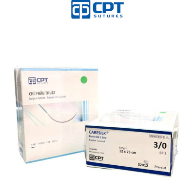 Chỉ phẫu thuật không tiêu CPT Caresilk Silk số 3/0 - S2012