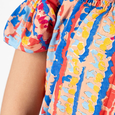 Jumpsuit Trễ Vai Vẽ Ánh Kim Isla Bonita