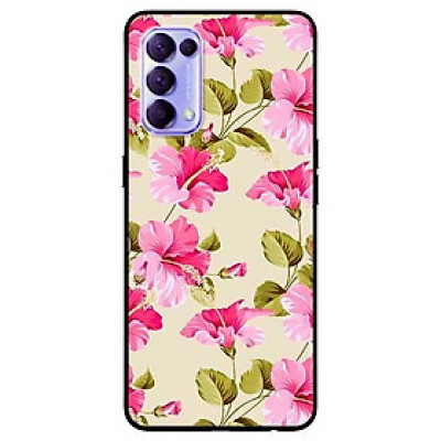 Ốp lưng dành cho Reno 5 - Reno 5 Pro - Realme 7 - Realme 7 Pro mẫu Hoa Bụt Hồng
