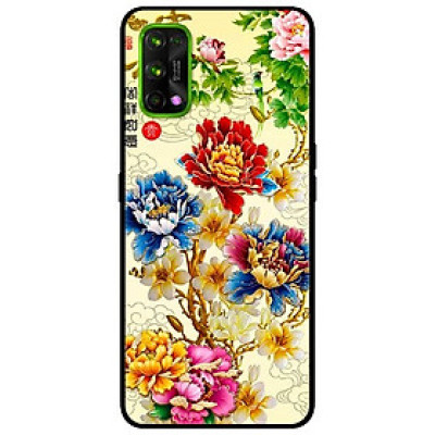 Ốp lưng dành cho Realme 7 Pro mẫu Mẫu Đơn Vàng Xanh