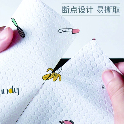 Giấy Lau Đa Năng Lau Bếp Giấy Lau Bếp, gấp 2000 lần Cuộn Tờ Dai Giặt Tái Sử Dụng Họa Tiết Đẹp Tiện Dụng