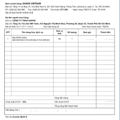  Hệ Thống Máy Lạnh Multi S Daikin Inverter Combo MKC70SVMV/CTKC35RVMV+CTKC35RVMV+CTKC50RVMV Gas R32 Treo Tường 1 Chiều Lạnh Hàng Chính Hãng - Chỉ giao tại HCM