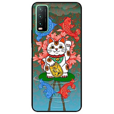 Ốp lưng dành cho Vivo Y20 - Y20s - Y12s mẫu Mèo Và Cá Chép