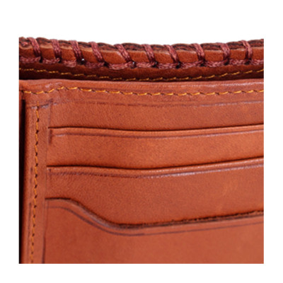 HJ2134 - Bóp nam Huy Hoàng đan viền màu da