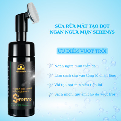 Sữa Rửa Mặt Dạng Bọt Tuyết Serenys ,ữa Rửa Mặt Tạo Bọt Mềm Mịn Làm Sạch Sâu Tinh Dầu Tràm Trà Cho Da Mụn Da Dầu Nhạy Cảm Serenys 150ml - Hàng Chính Hãng