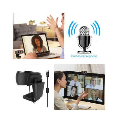 Máy ảnh web HXSJ 1080P HD cho cuộc gọi video hội nghị Truyền phát trực tiếp Loại bỏ tiếng ồn