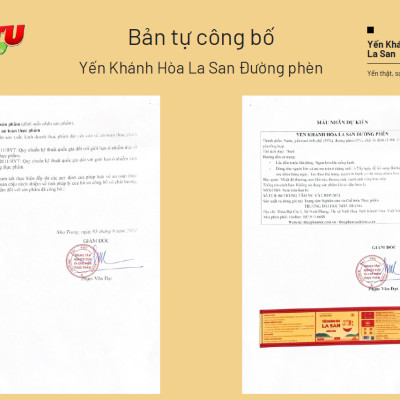 [CÓ 35% YẾN TƯƠI] 24 HŨ thủy tinh  Yến Khánh Hòa La San Đường Phèn Thùng