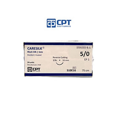 Chỉ phẫu thuật không tiêu CPT Caresilk Silk số 5/0 - S10E16