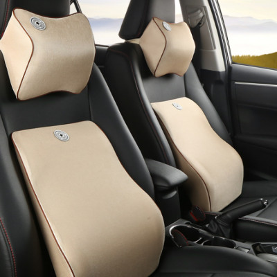 [COMBO]Gối tựa đầu tựa lưng dùng trên ô tô xe hơi, văn phòng cao su non bọc nỉ siêu đàn hồi