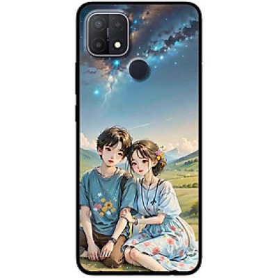 Ốp lưng cho Oppo A15 - A15s - A35 4G - A17 - A17K - A57 4G - A94 5G - A95 5G - Cặp Đôi Ngồi Đồi - Hàng Chính Hãng