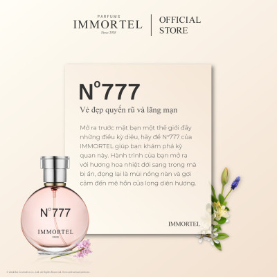 Nước Hoa Nữ IMMORTEL No777 - 8 mL Eau de Parfum - Chính hãng Pháp