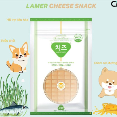 LAMER CHEESE SNACK CHO CHÓ PHÔ MAI LẠT & TẢO BẸ NĂNG LƯỢNG TỨC THÌ BỔ SUNG CANXI CHẤT XƠ [ 80g ]