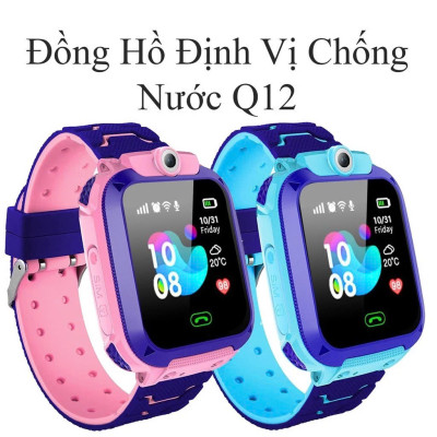 Đồng Hồ Thông Minh Trẻ Em Chống Nước Chuẩn IP67 Watch Q12 MÀU XANH - Hàng nhập khẩu