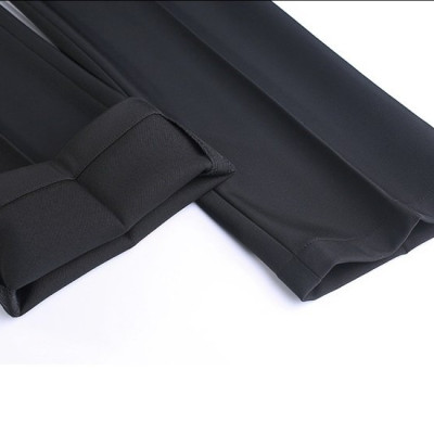 Quần tây ống rộng vải tuyết mưa dày dặn khoá sườn QT19