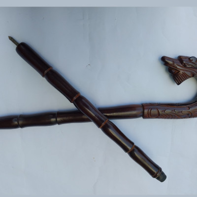 Quà Tặng Gậy Batoong Đầu Rồng Gỗ Hương - Biểu Tượng Con Rồng và Tình Cảm Lúc Mừng Thọ, Đám Cưới Vàng và Bạc -DAICAT Official Store- Kích thước 90cm