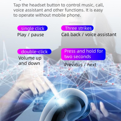 CINCATDY Tai Nghe Bluetooth V5.0 Earbuds Gaming Headphone True Wireless Headset S6 - Hàng Chính Hãng