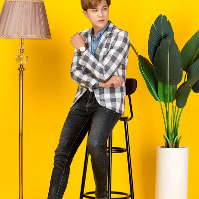  Áo vest Nam Titishop VN321 Caro Trắng