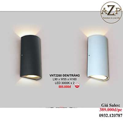 AZP - ĐÈN ỐP VÁCH / ĐÈN TRANG TRÍ / ĐÈN TREO TƯỜNG PHÒNG KHÁCH, PHÒNG NGỦ, NHÀ HÀNG, KHÁCH SẠN AZP-VNT2260 phong cách đương đại, hàng nhập khẩu AZP
