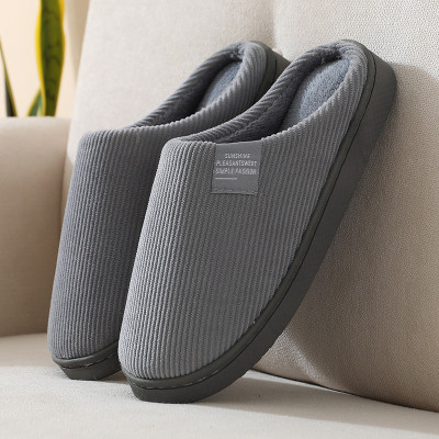 Dép Bông Đi Trong Nhà Chống Trơn Vải Nhung Đế khâu Lót Lông Siêu Ấm DP94