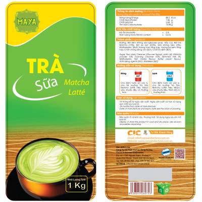 Trà sữa hòa tan Maya Matcha Latte - Túi 1 kg