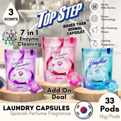 Viên giặt xả Top Step hương Nắng mai tươi mát gói 33 viên (462g)