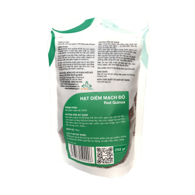 Hạt diêm mạch (quinoa) đỏ Sức Khỏe Xanh - Nhập khẩu Peru Nam Mỹ chính hãng