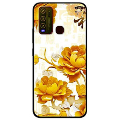 Ốp lưng dành cho Vivo Y30 mẫu Mẫu Đơn Vàng