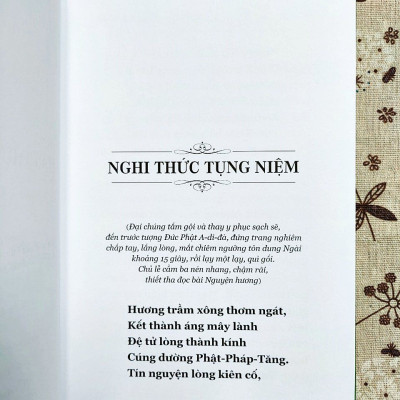 Kinh A di đà - Bốn Mươi Tám Nguyện - Kệ Nguyện Sinh - Nghi thức tụng niệm (Bìa cứng, cao cấp)