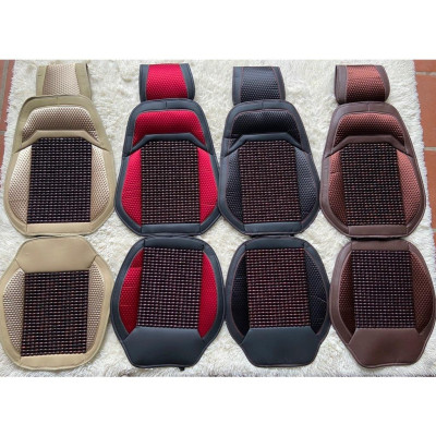 Lót Ghế Ô Tô Hạt Gỗ Massage – Bọc Ghế Ô Tô Chống Nóng – Áo Ghế Ô Tô Lót Liền Massage Lưng Chất Liệu Da Cao Cấp