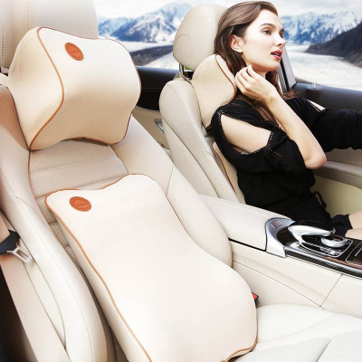 Bộ Gối Đầu Và Tựa Lưng Cao Su Non Trên Xe Hơi Cao Cấp Lucky Bobi AZONE