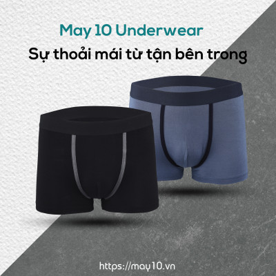Combo 2 quần sịp nam dáng trunk - 1 đôi tất nam cổ cao May 10