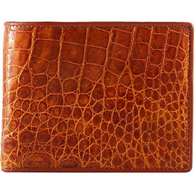 Ví Nam Da Cá Sấu Gai Bụng Huy Hoàng HT2203 (12.5 x 10 cm) - Vàng