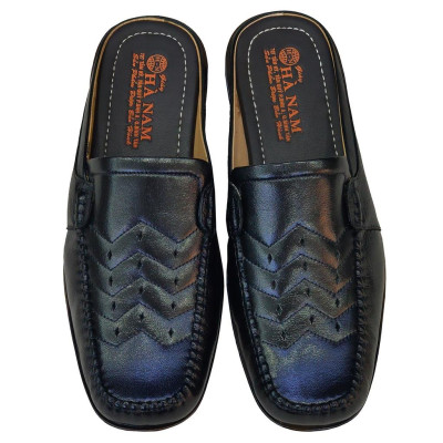 Dép Bít Mũi Nam Da Bò Thật TiTi ĐÔ Cao Cấp GSB2095d