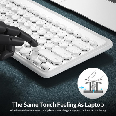 Bộ bàn phím tròn và chuột không dây BOW K610 2.4G