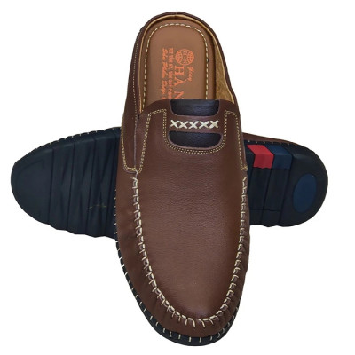 Dép Bít Mũi Nam HA NAM Da Bò Thật Cao Cấp GSB2074